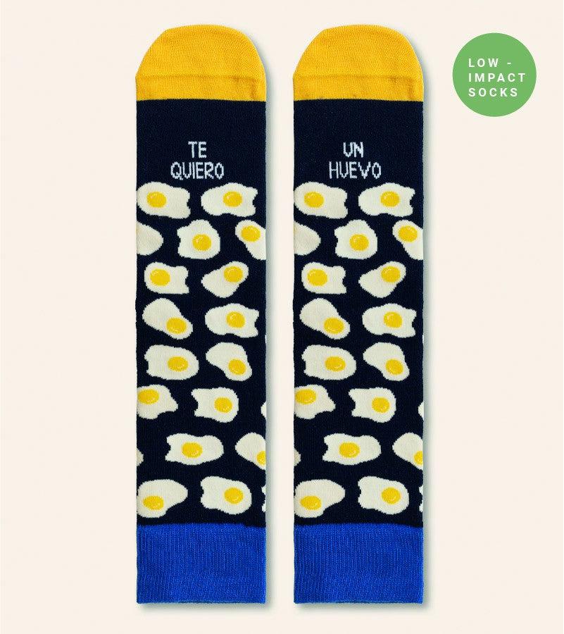 Calcetines "Te quiero un huevo" blue