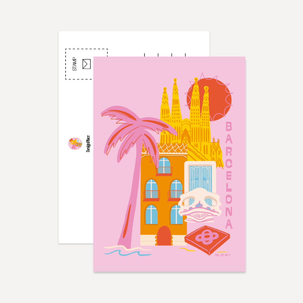 Barcelona by Colors of B Postcard Pack