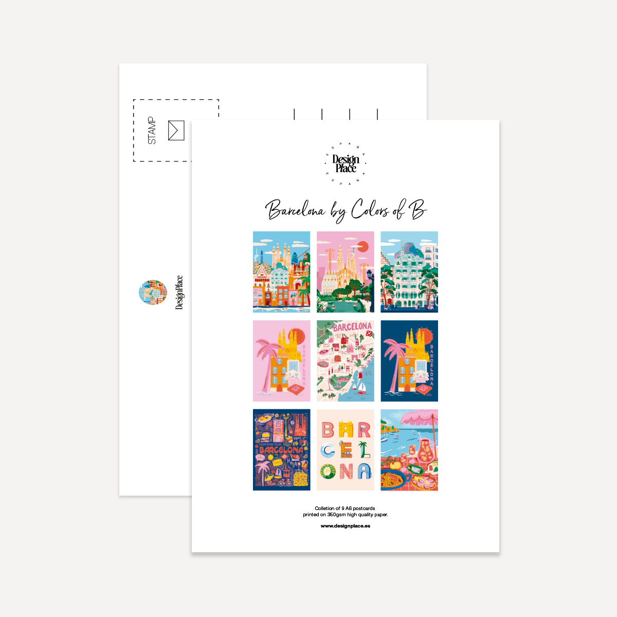 Barcelona by Colors of B Postcard Pack
