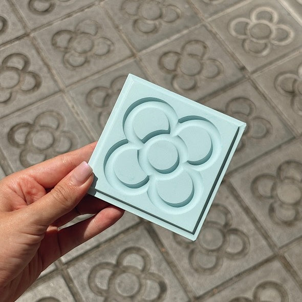Turquoise Panot Cement Coaster