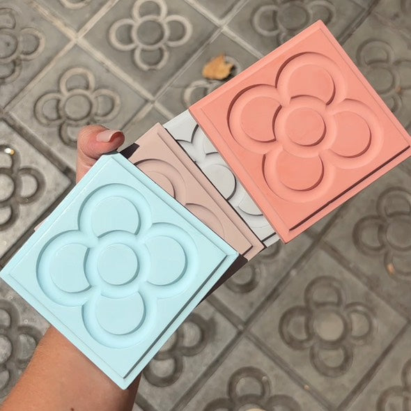 Pink Panot Cement Coaster