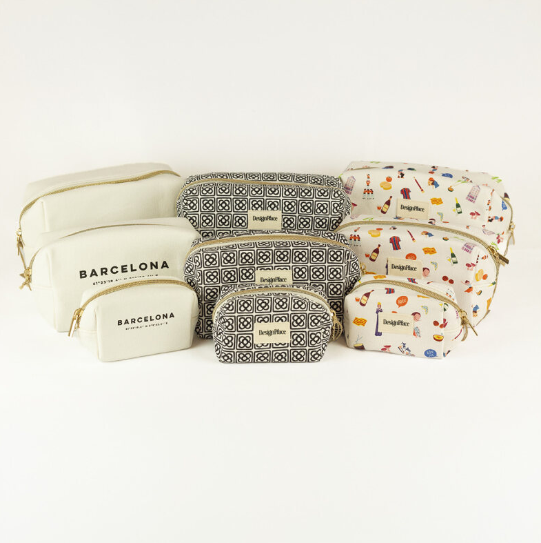 Barcelona Monuments Cotton Pouch Medium
