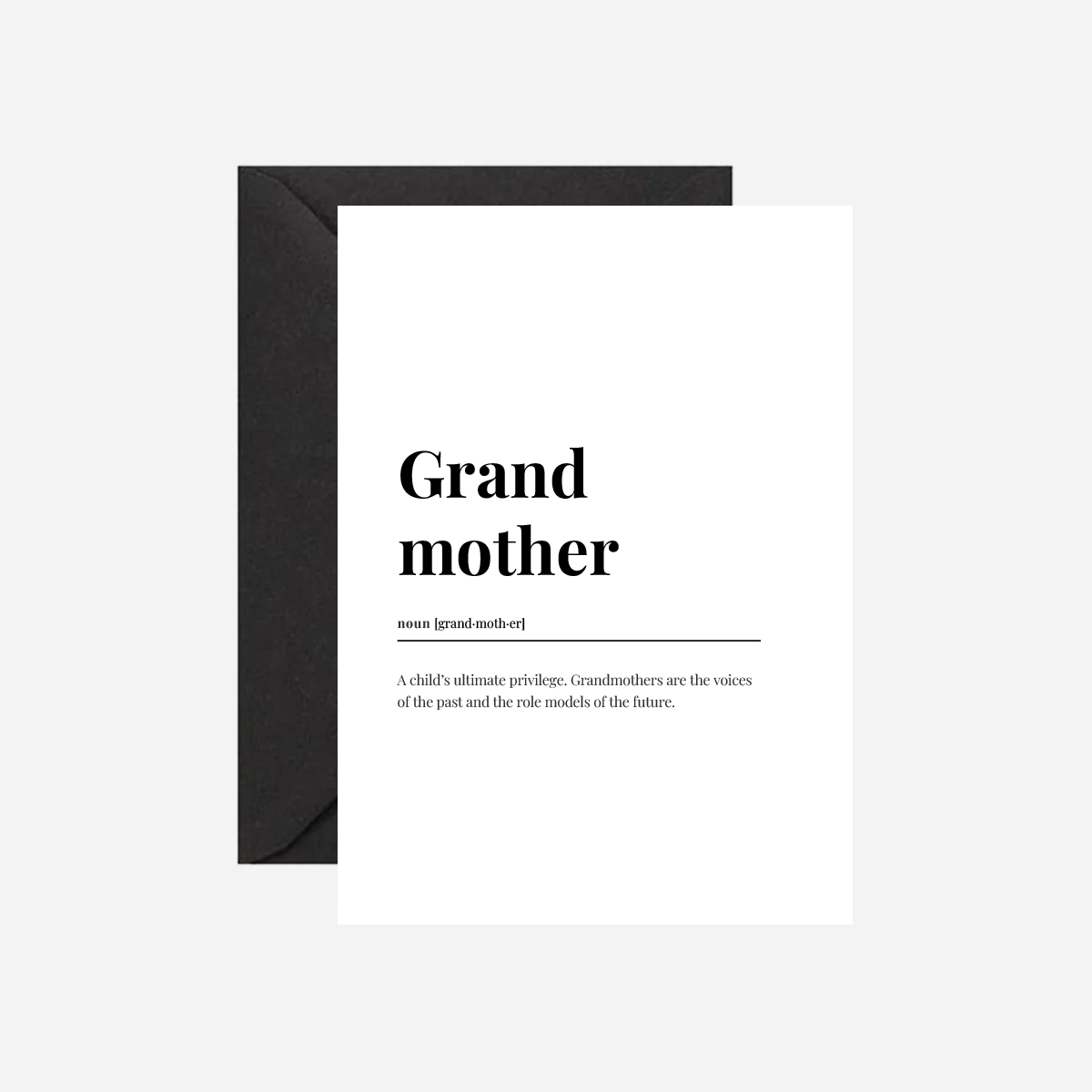Grandmother Dictionary Card
