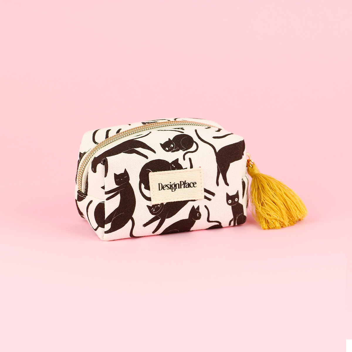 Black Cats Cotton Pouch Small