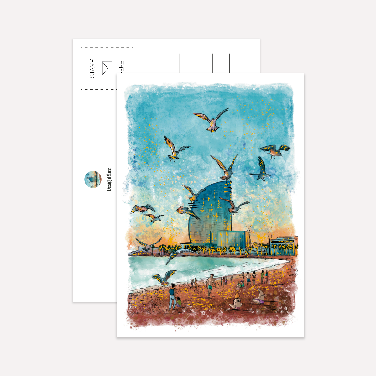 BCN Gold Splash Postcard Pack