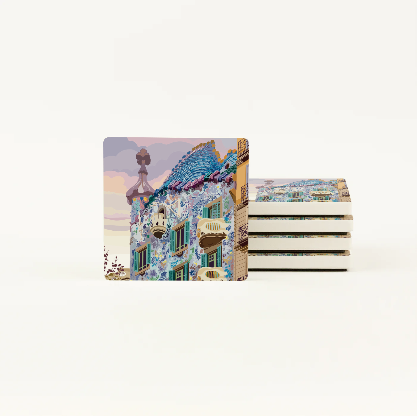 Casa Batllo Vector Ceramic Magnet