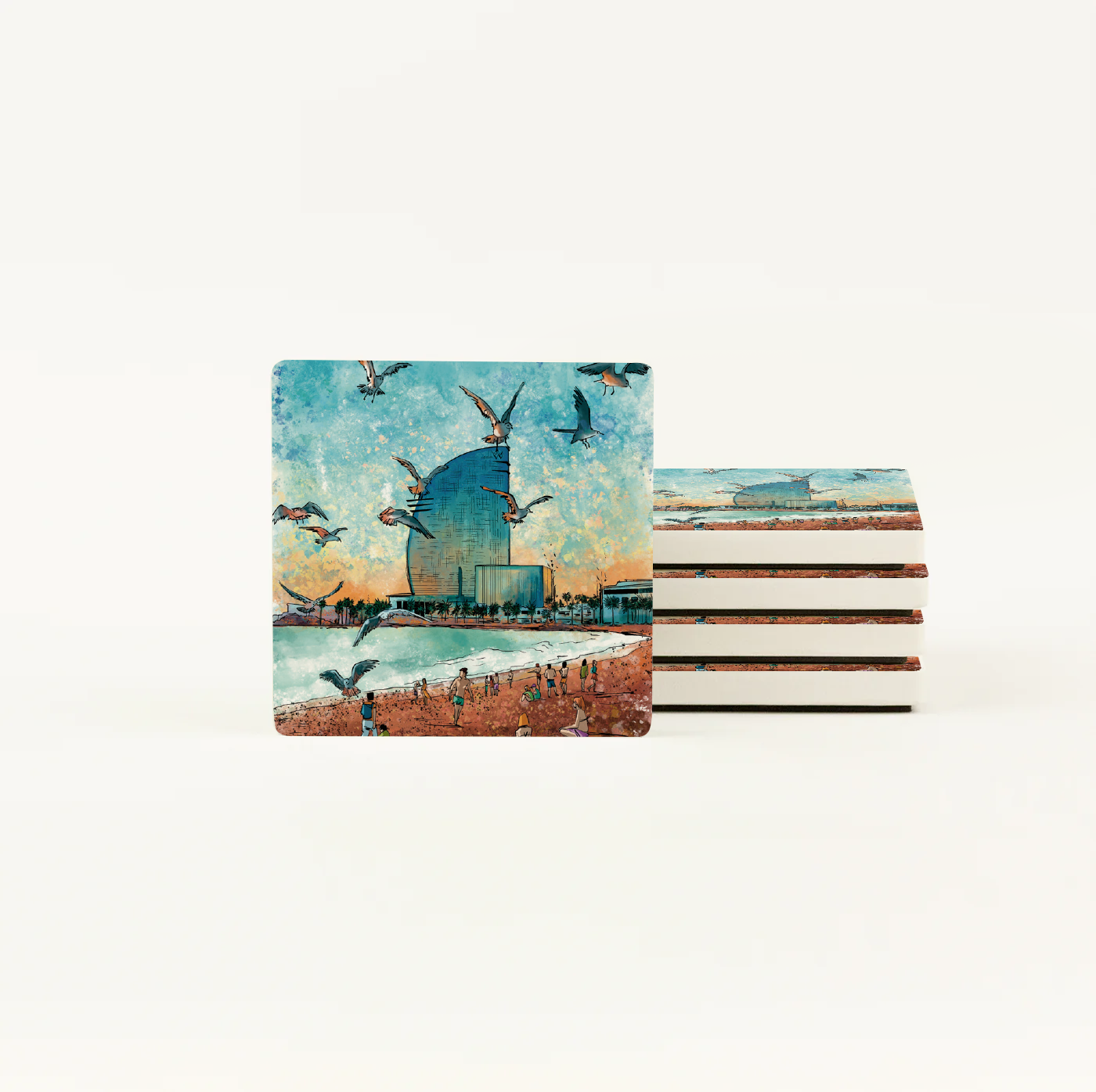 W Barcelona Splash Ceramic Magnet