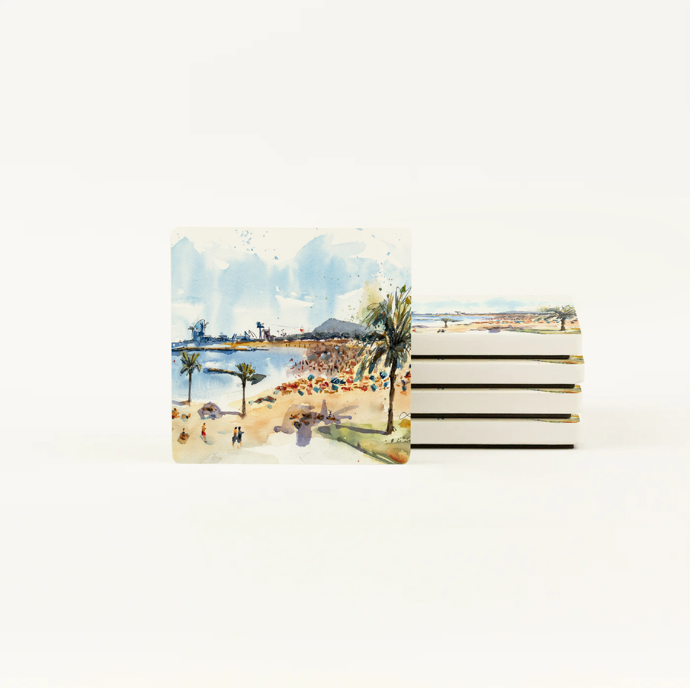 Barcelona Beach Xavi Julia Ceramic Magnet