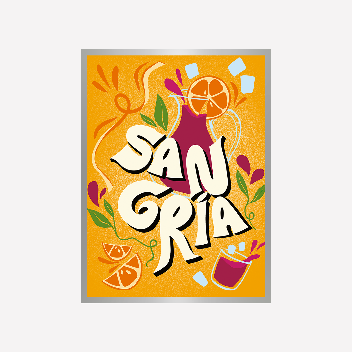 Sangria Lettering Gráfico Art Print