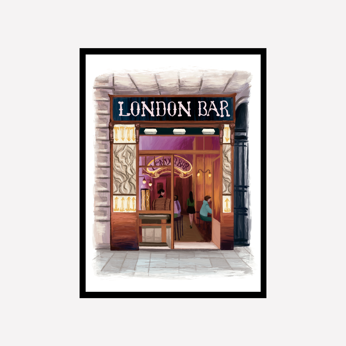Fachada London Bar Print
