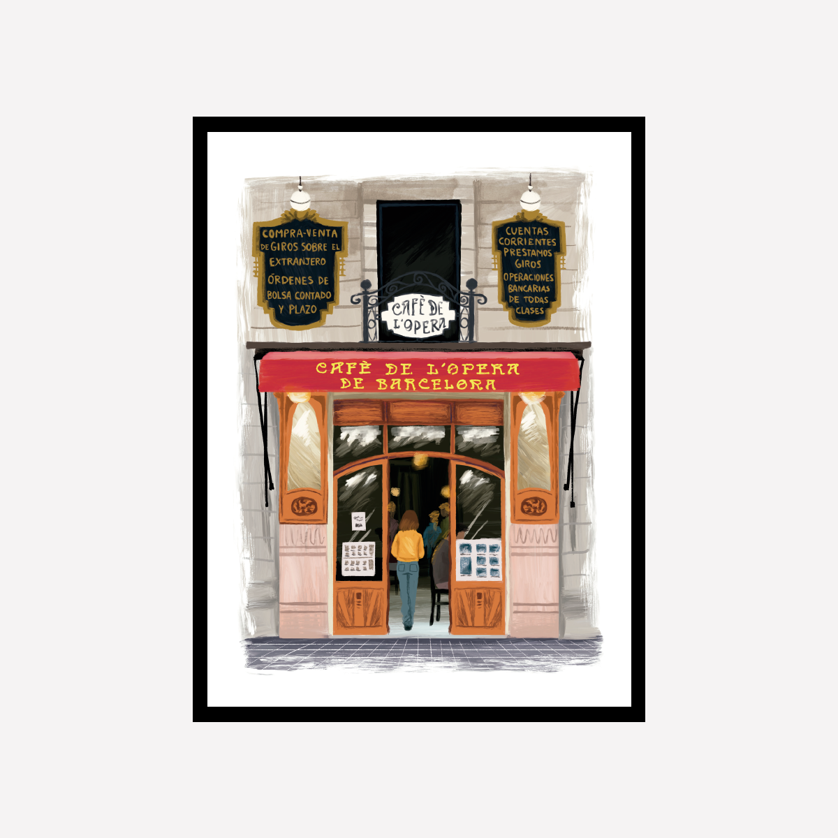 Fachada Cafe Opera Print