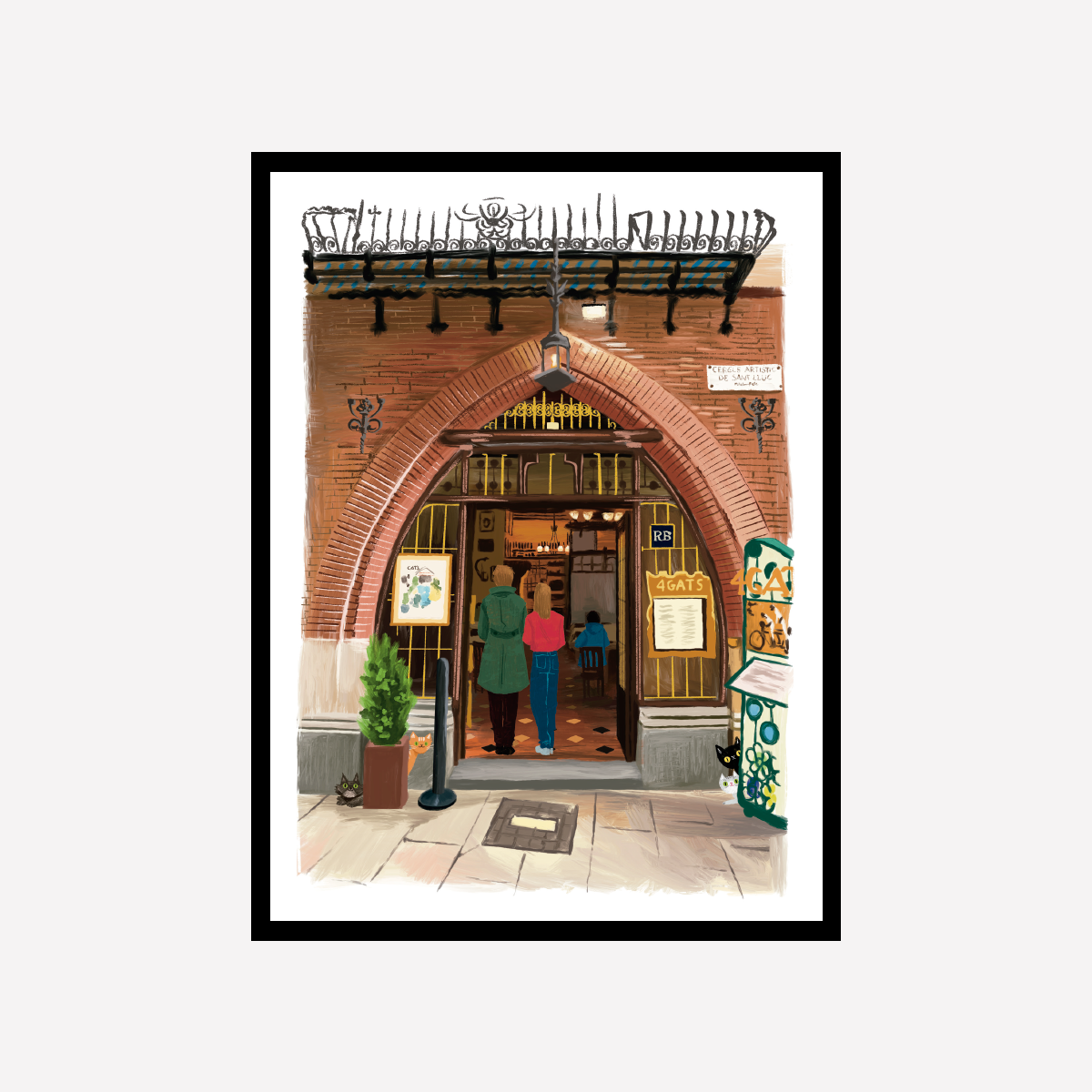 Fachada 4 Gats Print