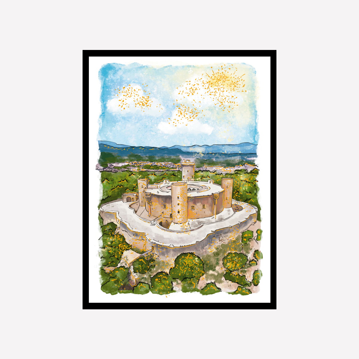 Castell Bellver Mallorca Gold Splash