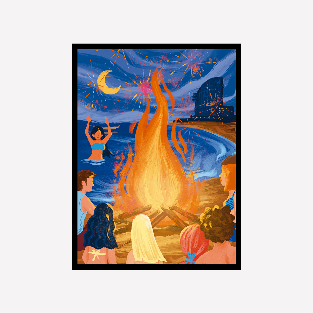 Fogata de Sant Joan Art Print