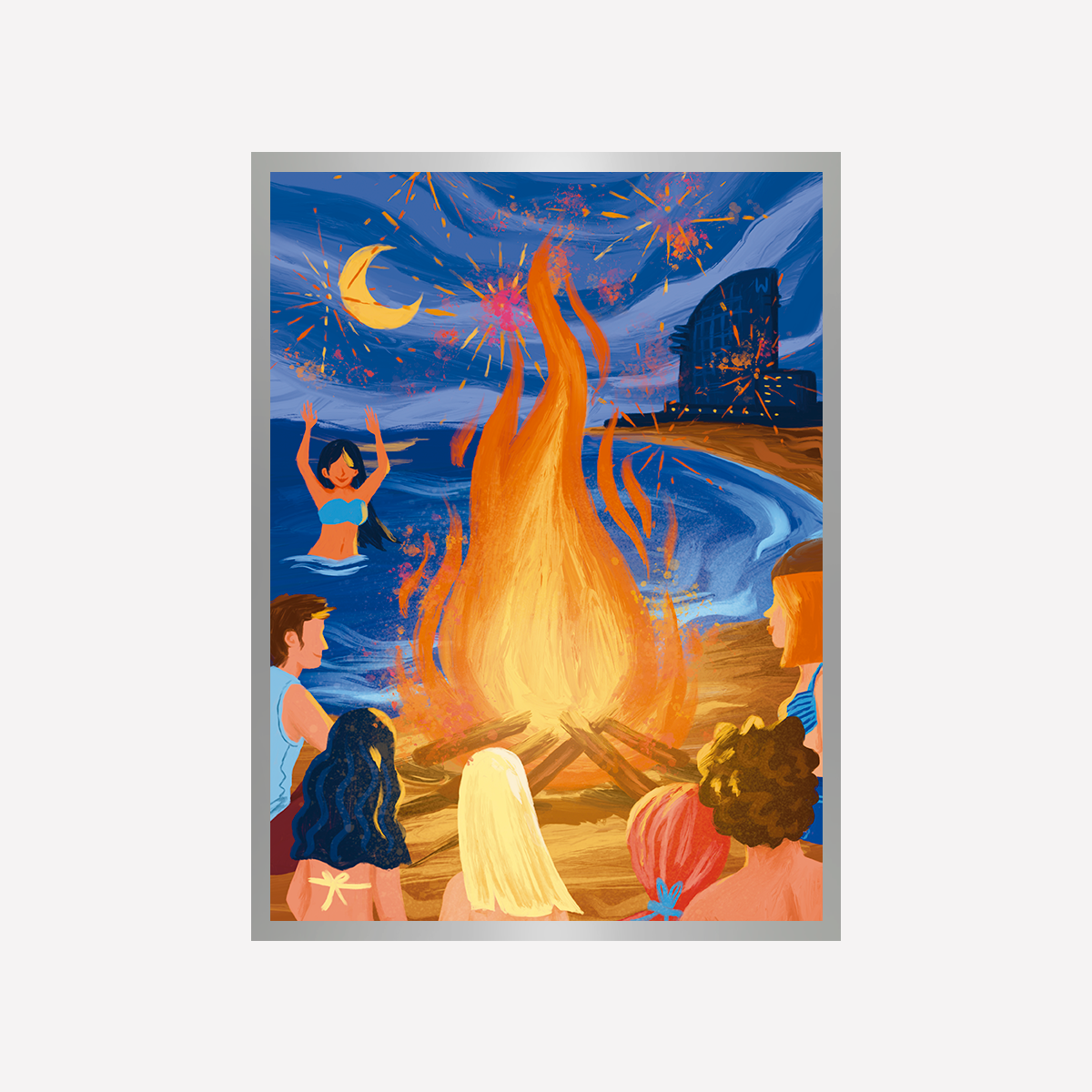 Fogata de Sant Joan Art Print