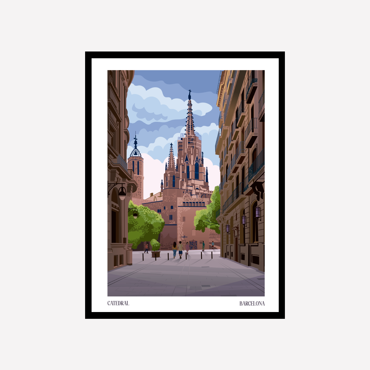 Vector Catedral BCN A4