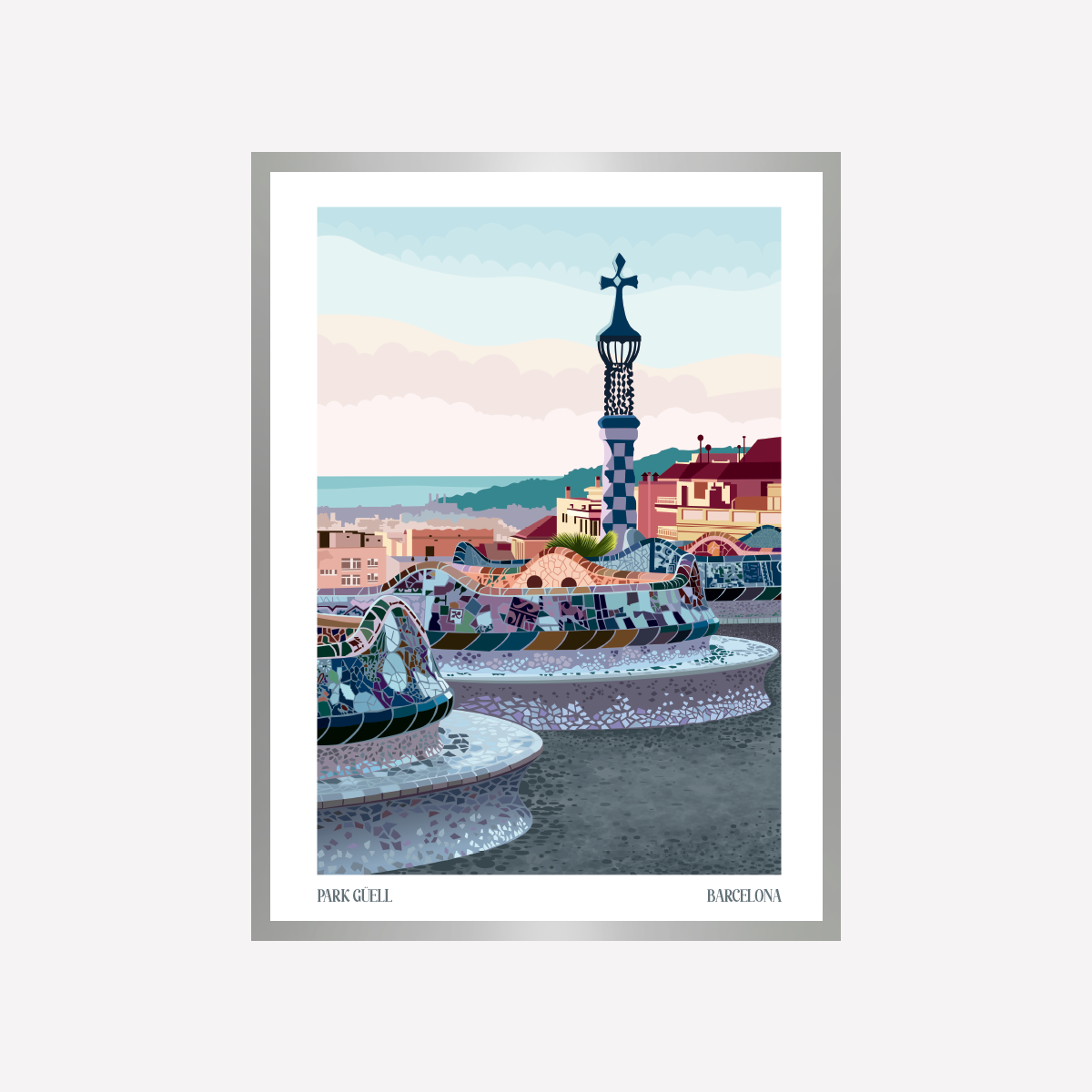 Vector Park Guell Dia BCN A4