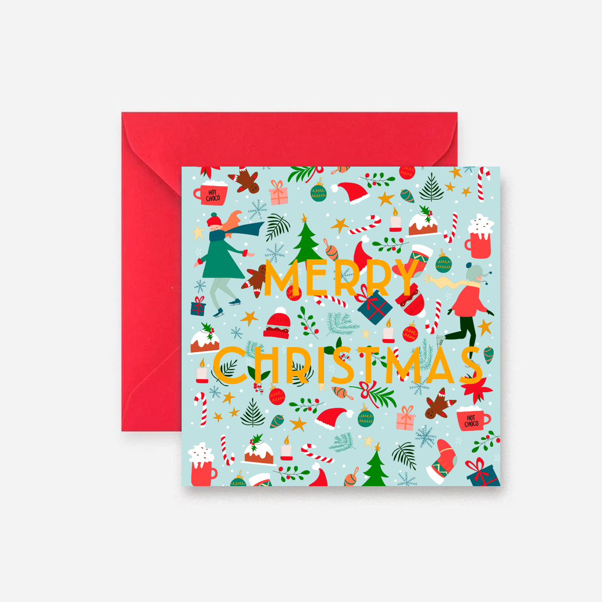 Christmas Pattern ENG Tarjeta