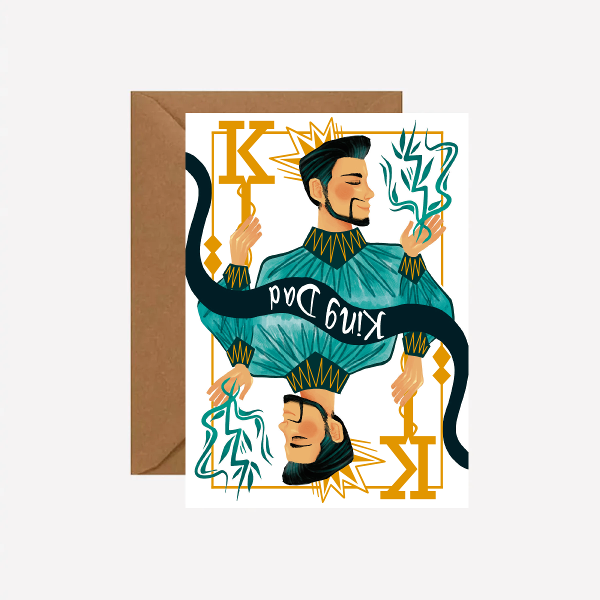 King Dad Tarjeta de Felicitaciones