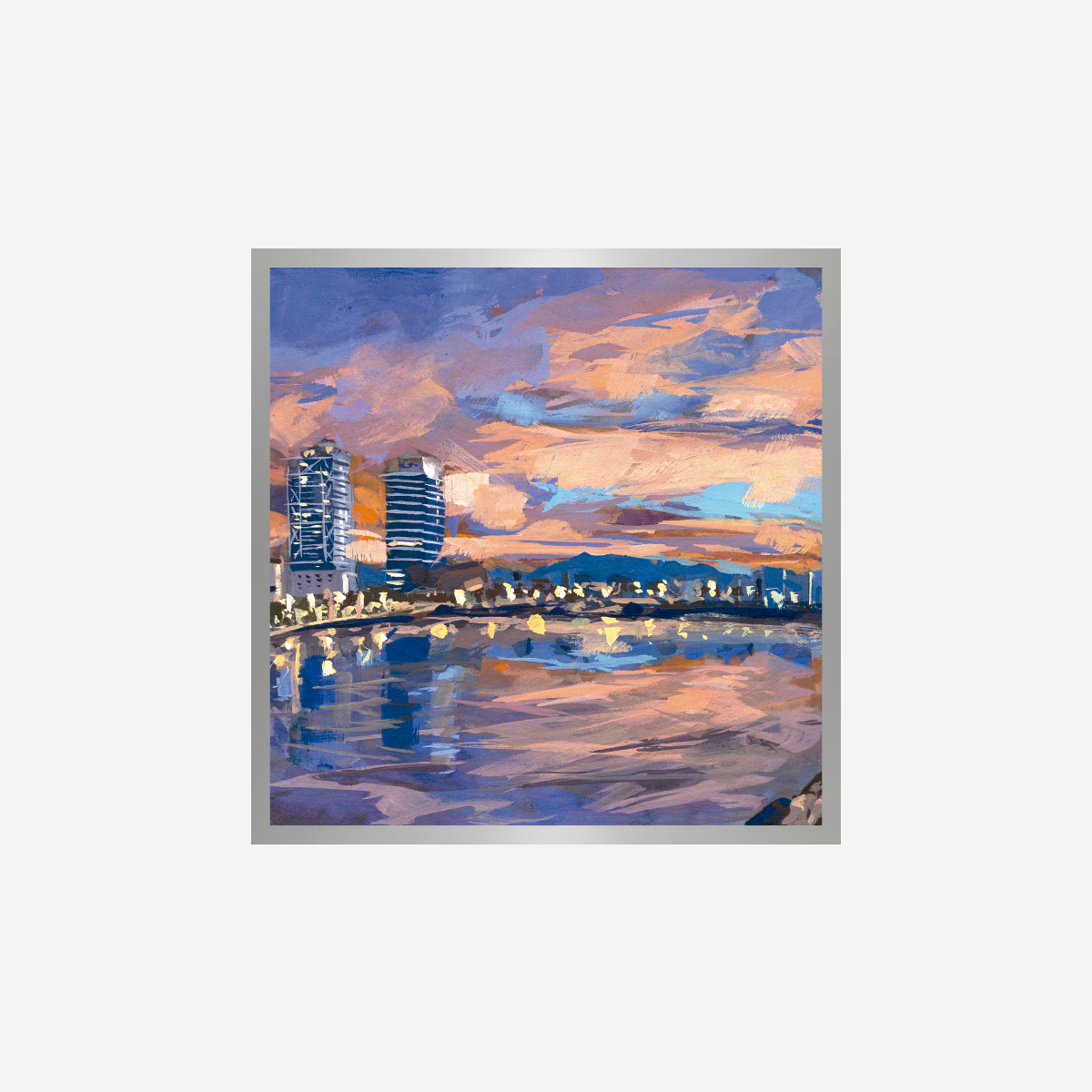 Vila Olimpica at Night Art Print