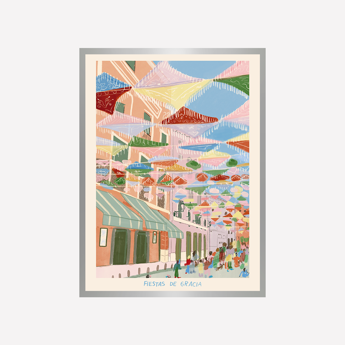 Fiestas Gracia Art Print