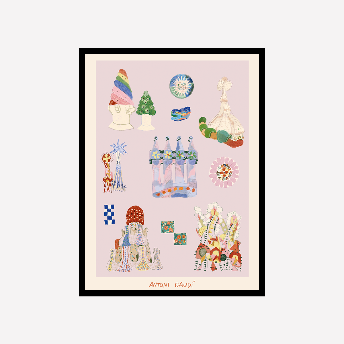Gaudi Art Print