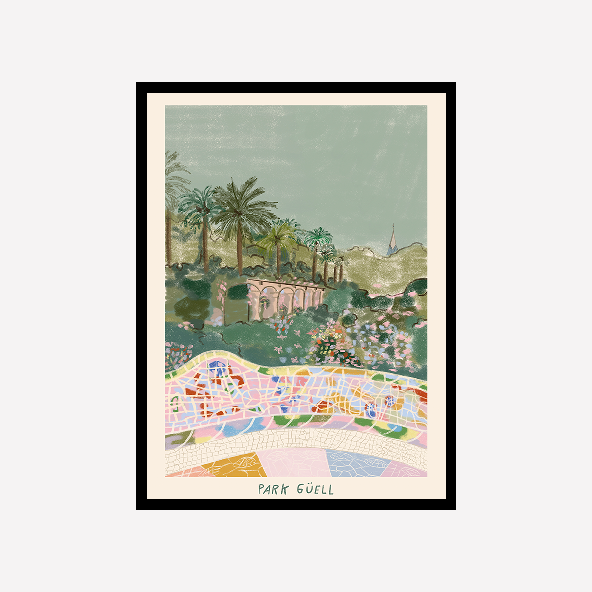 Parc Guell Art Print