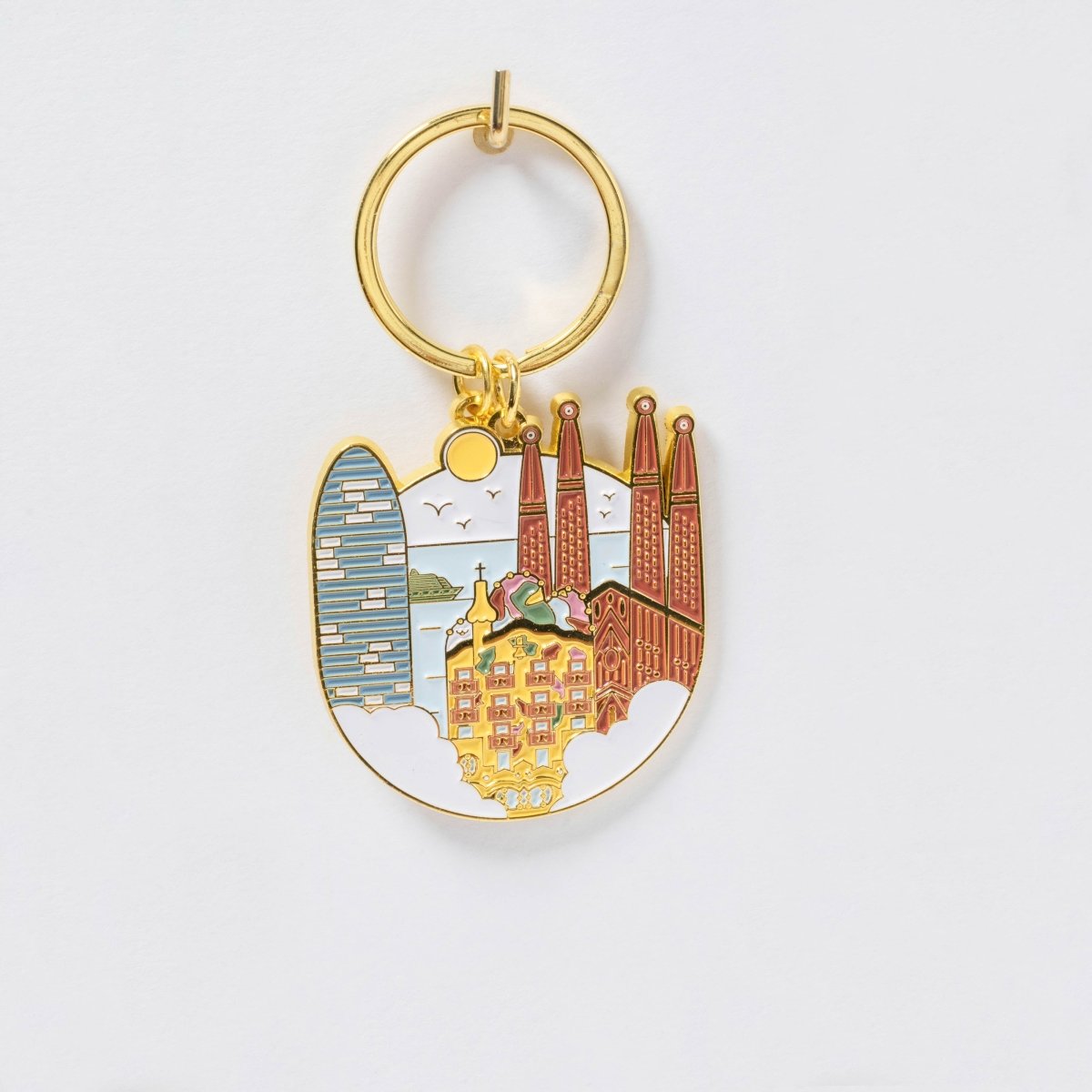 Barcelona Graphic City Keychain - DesignPlace