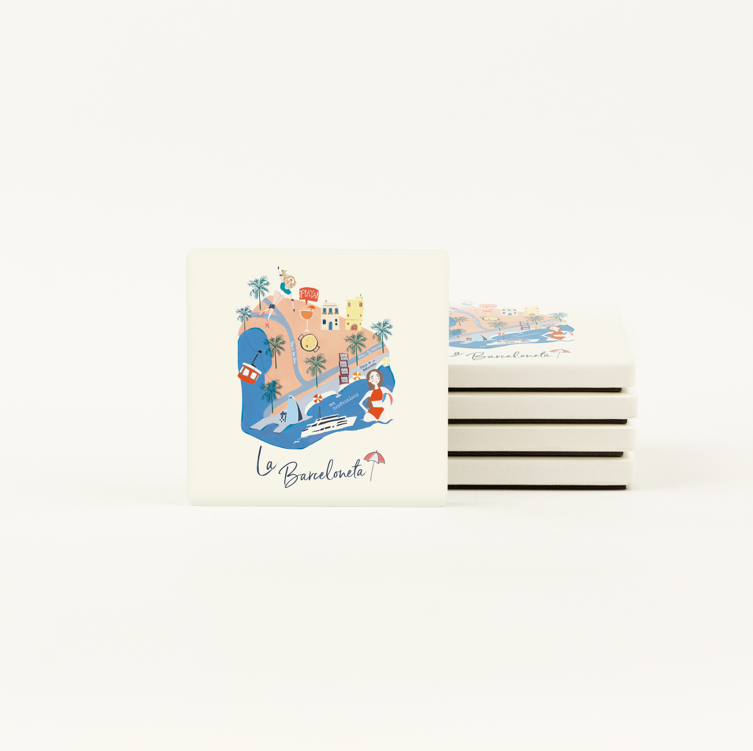 La Barceloneta Ceramic Magnet