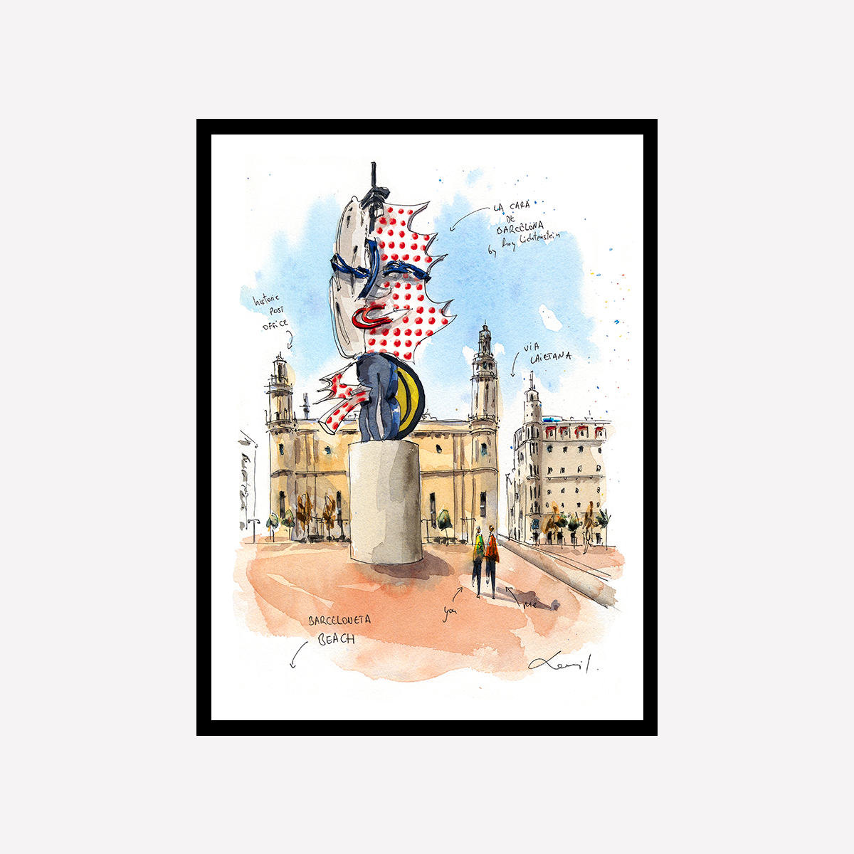 La Cara de Barcelona Art Print