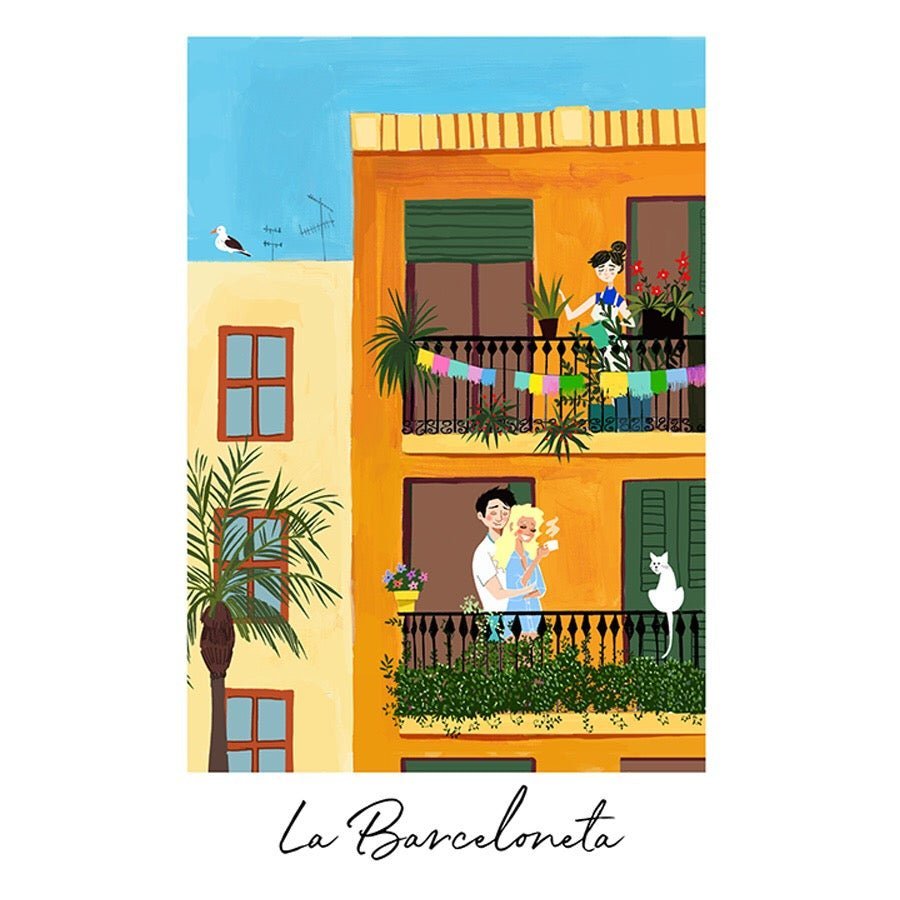 Fachada Barceloneta Art Print - DesignPlace