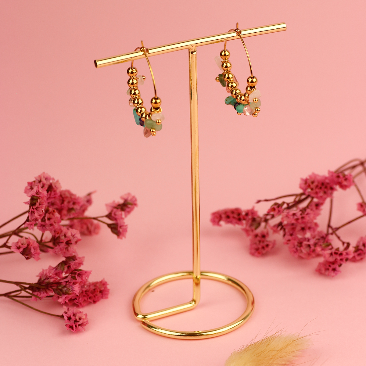 Pendientes Aros Multipiedras