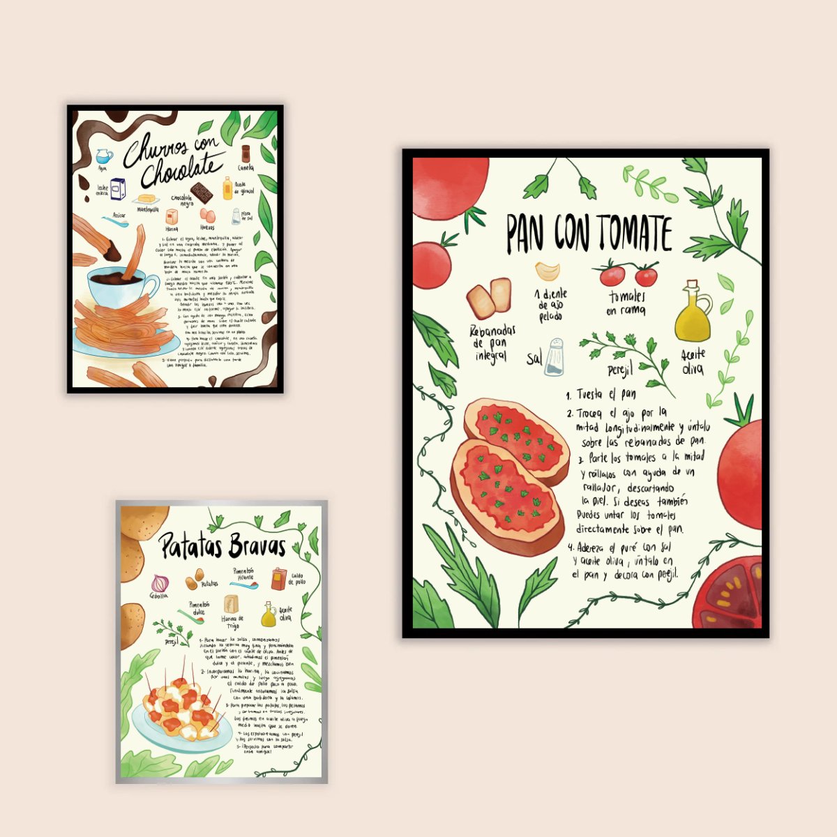 Pan Con Tomate Receta Art Print - DesignPlace