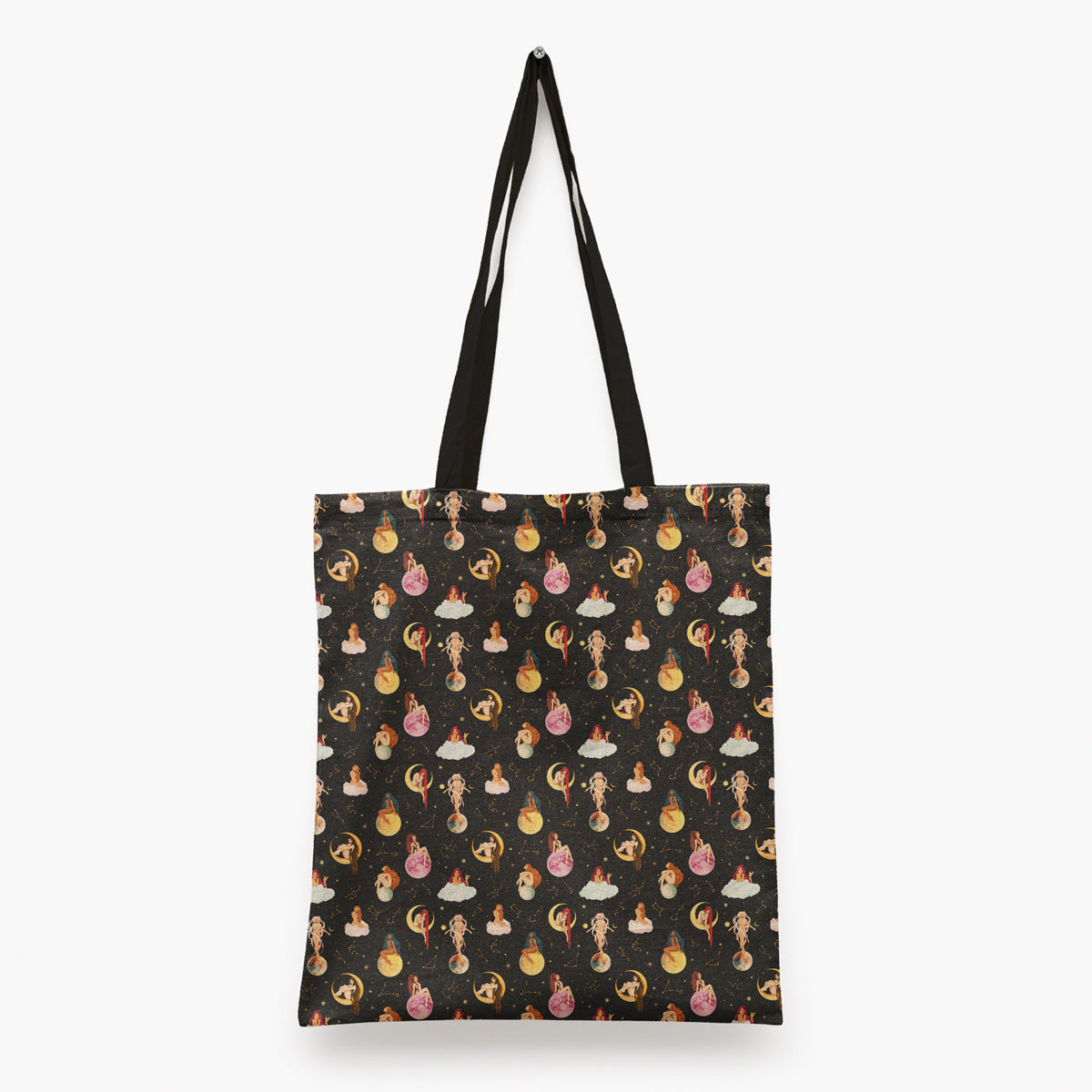 Zodiac Girls Dark Pattern Tote Bag
