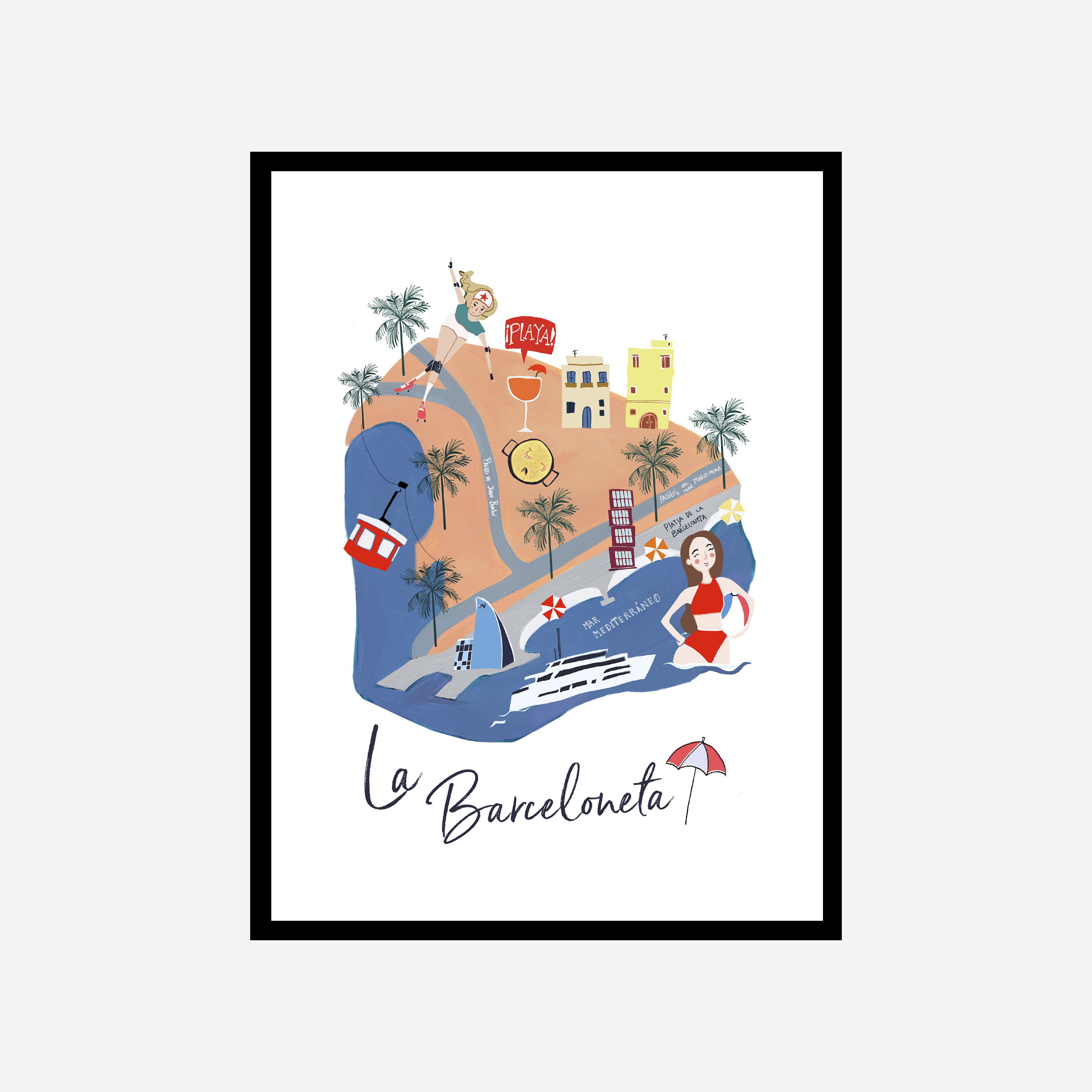 La Barceloneta Art Print