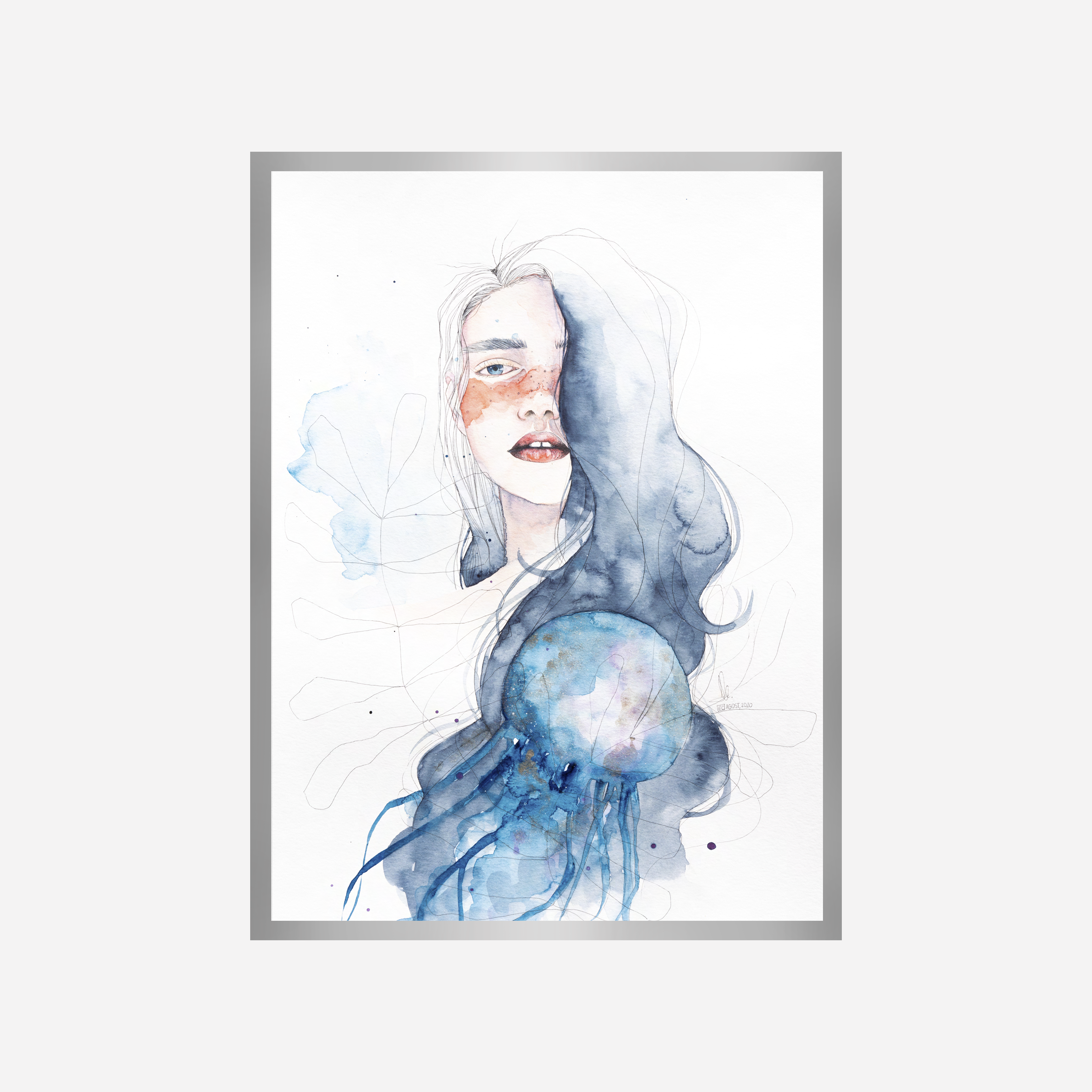 Índigo Art Print