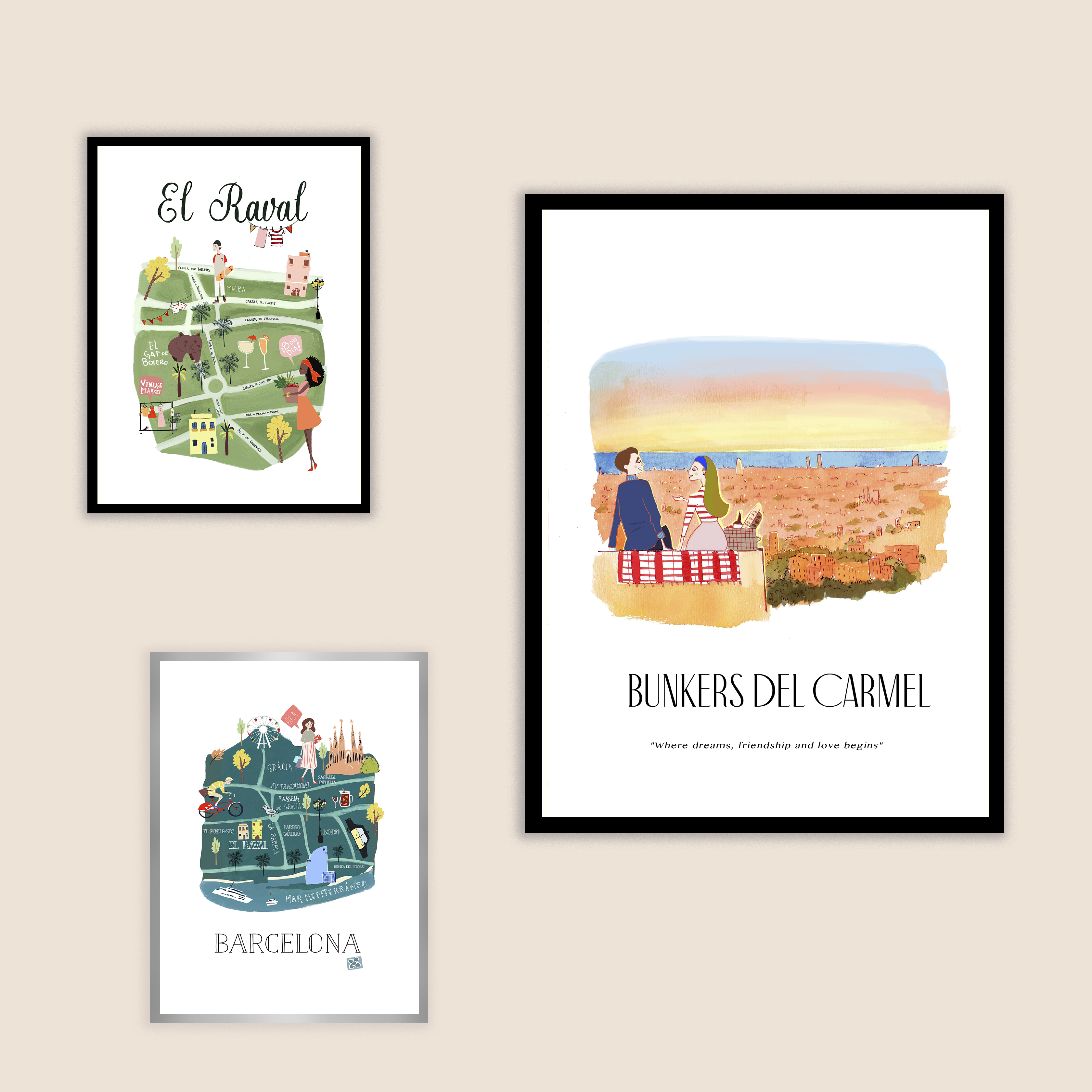 El Raval Art Print