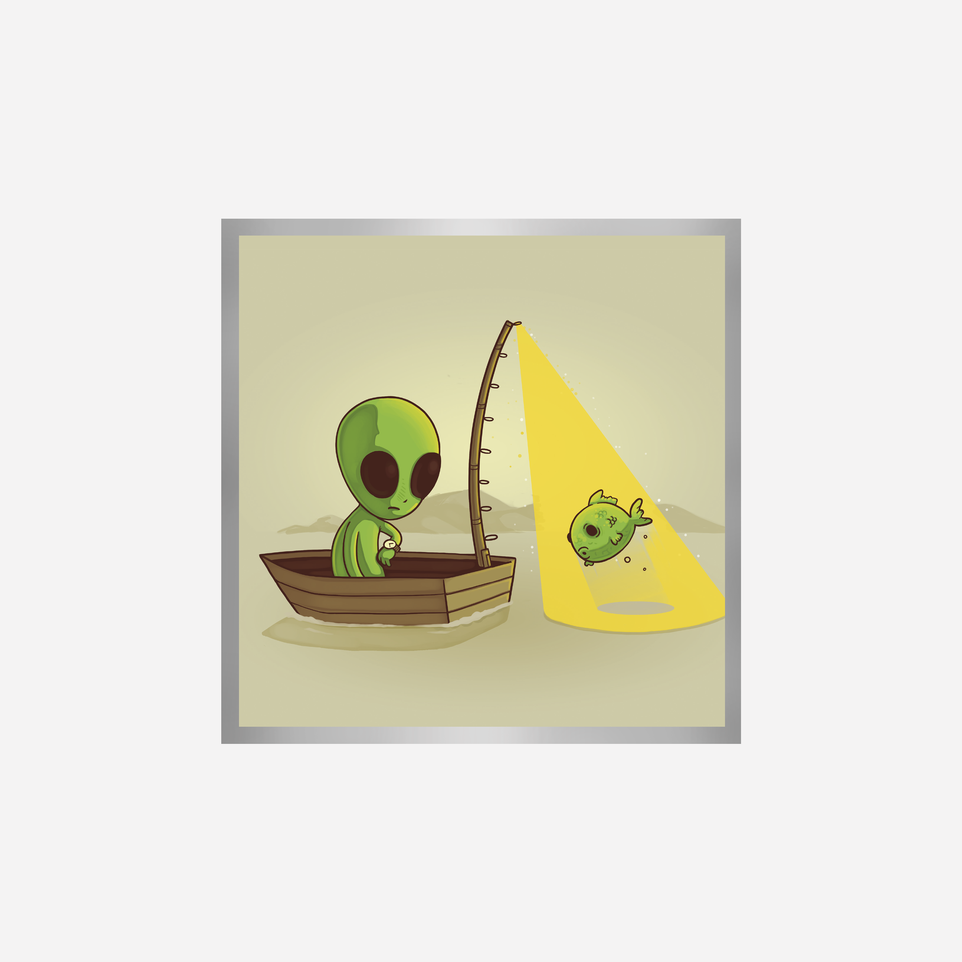 Alien Fishing Art Print