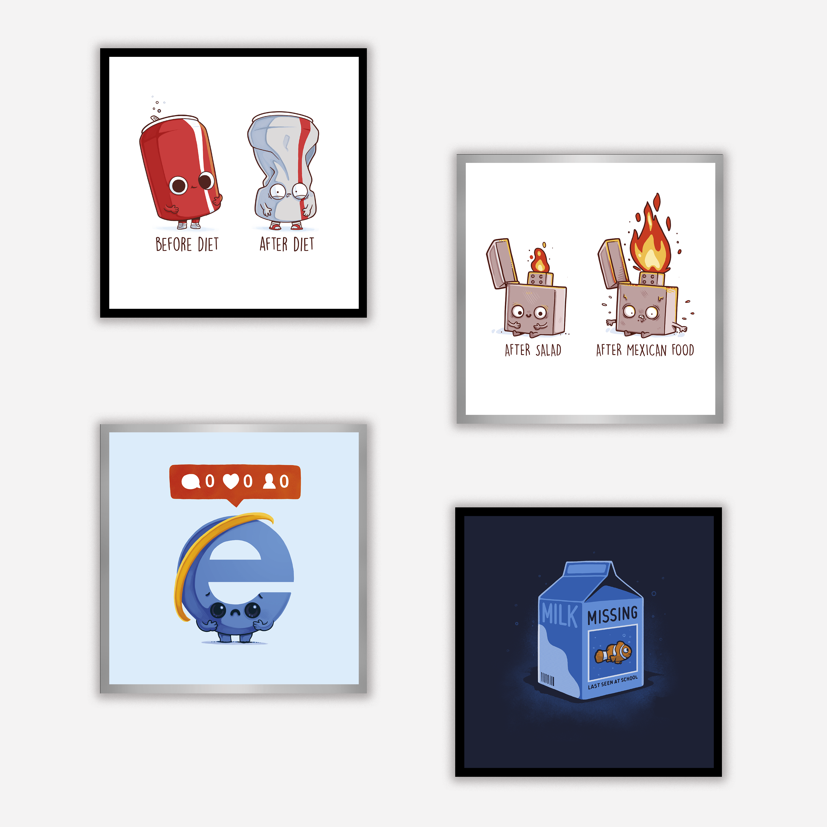 Before After Diet Art Print