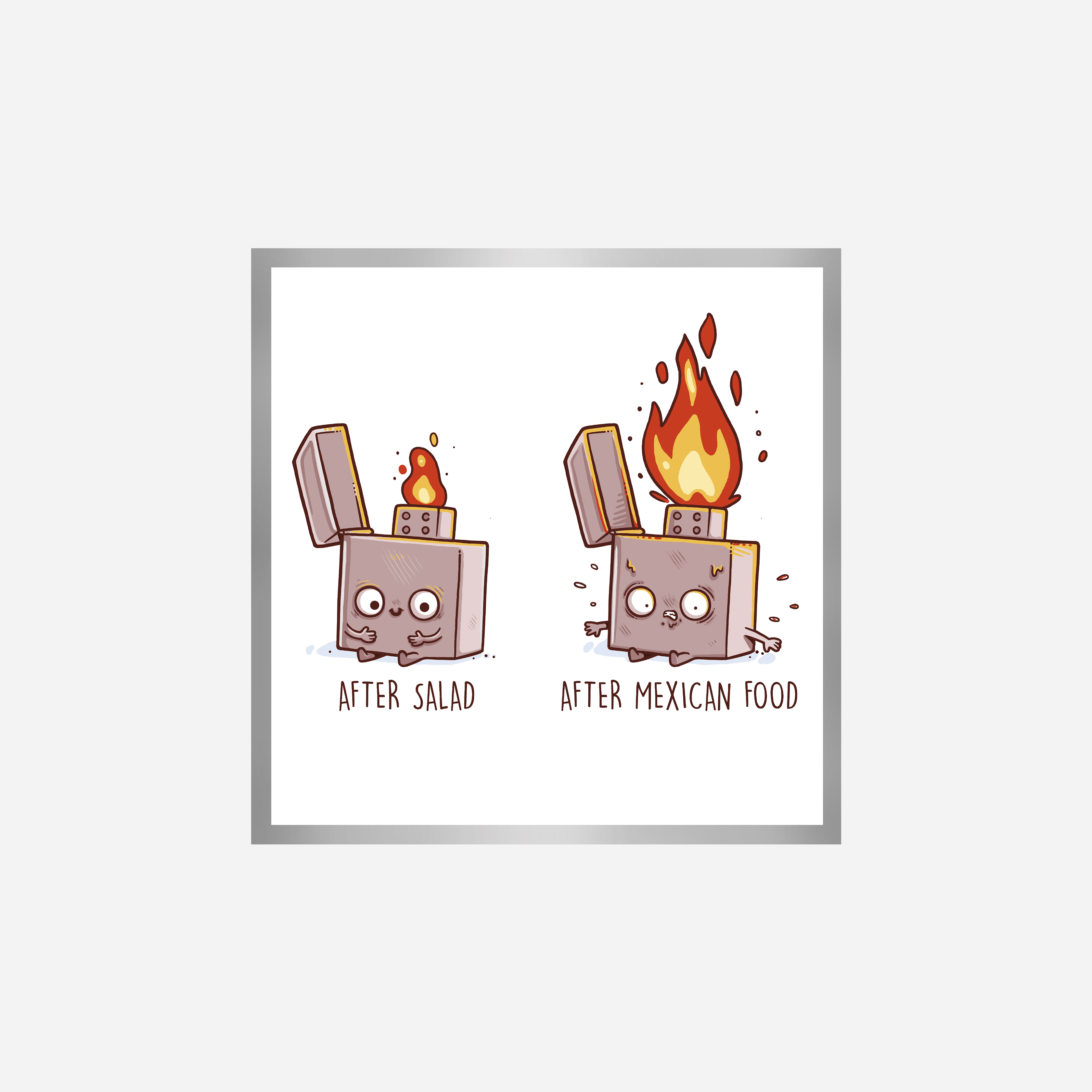 Before After Mexican Food Art Print