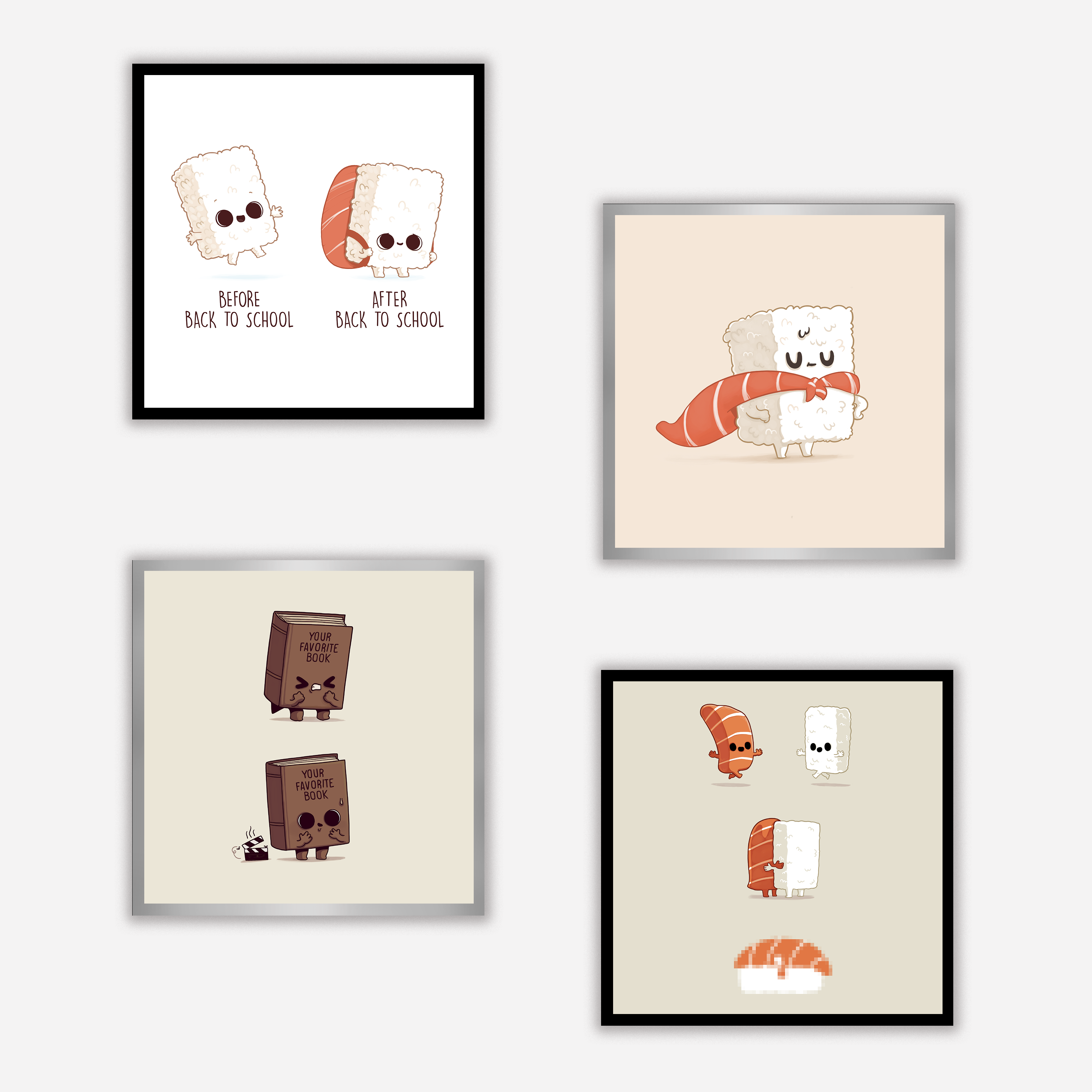 Back School Sushi Art Print