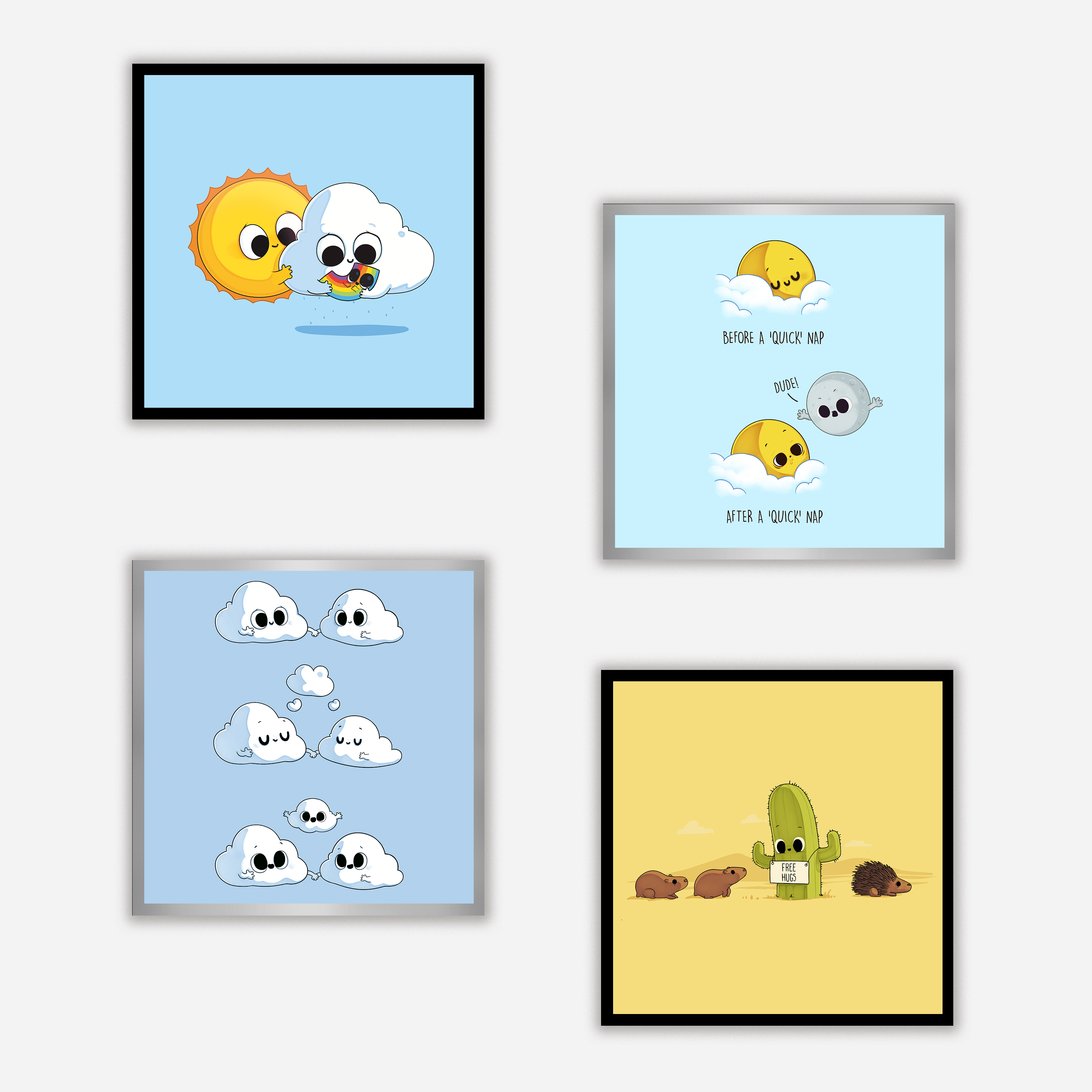 Cactus Hug Art Print