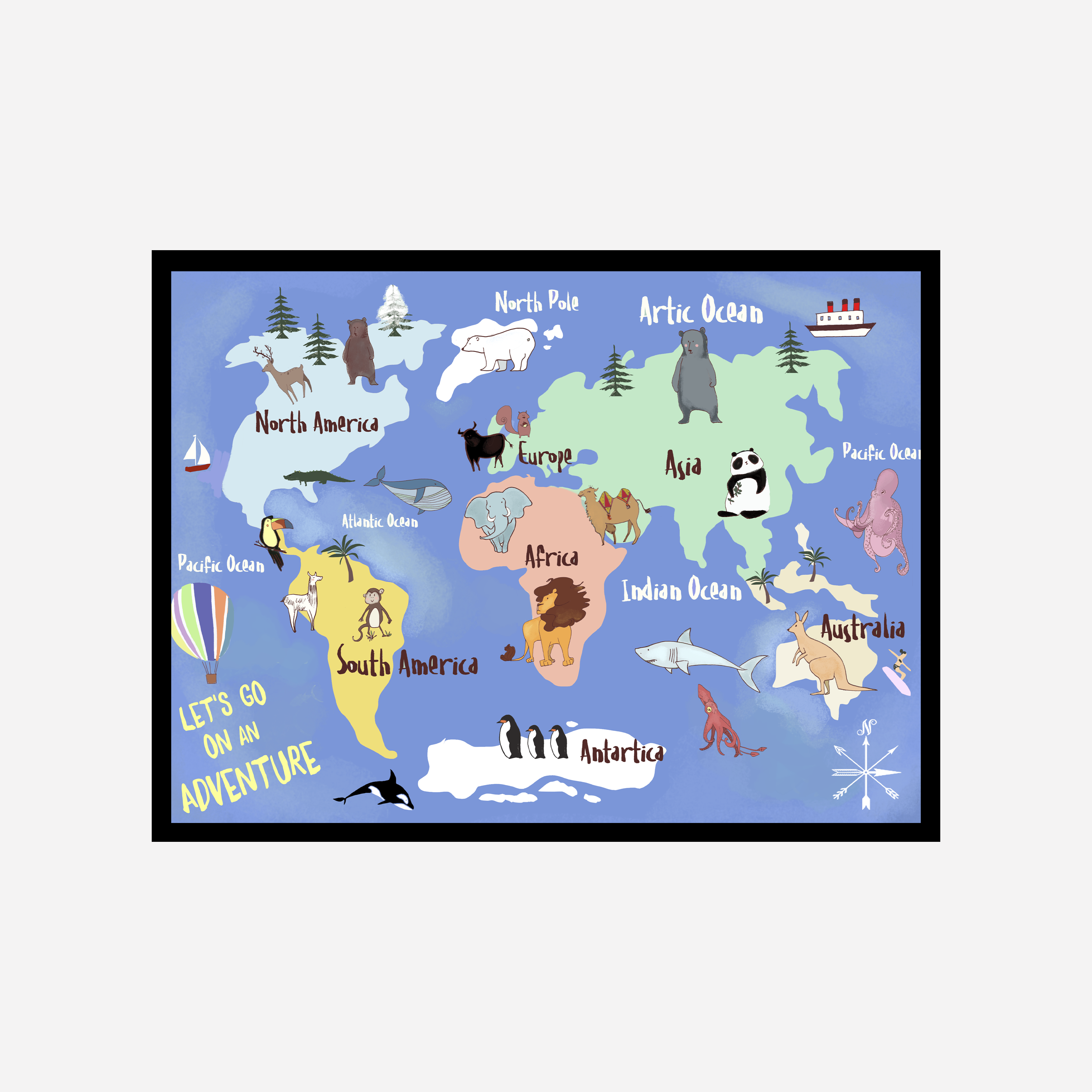 mapamundi Art Print