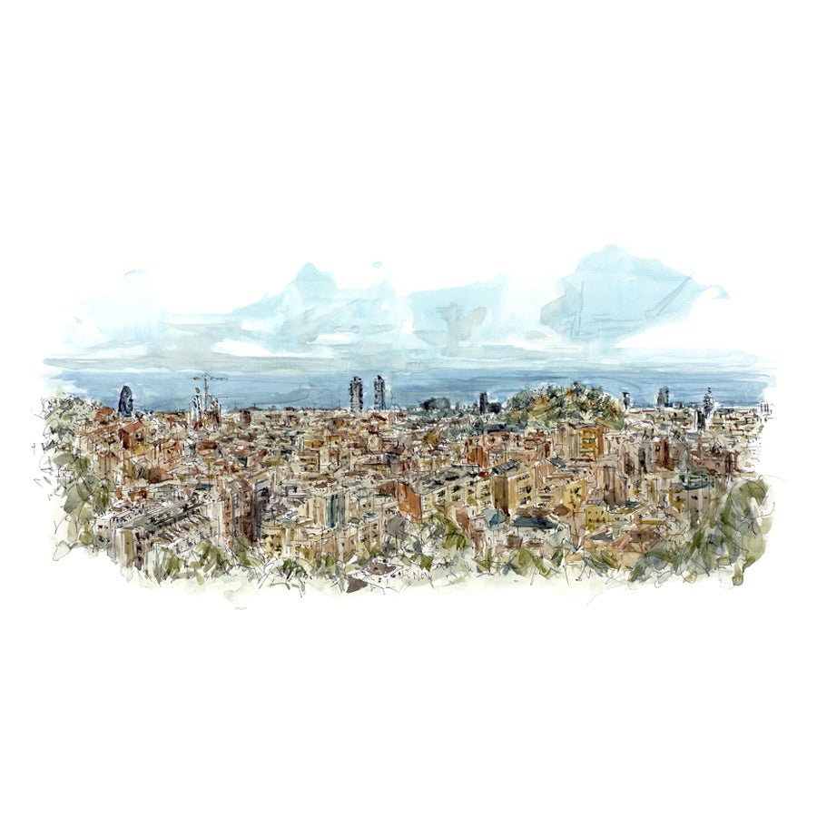 Views of Tibidabo Art Print