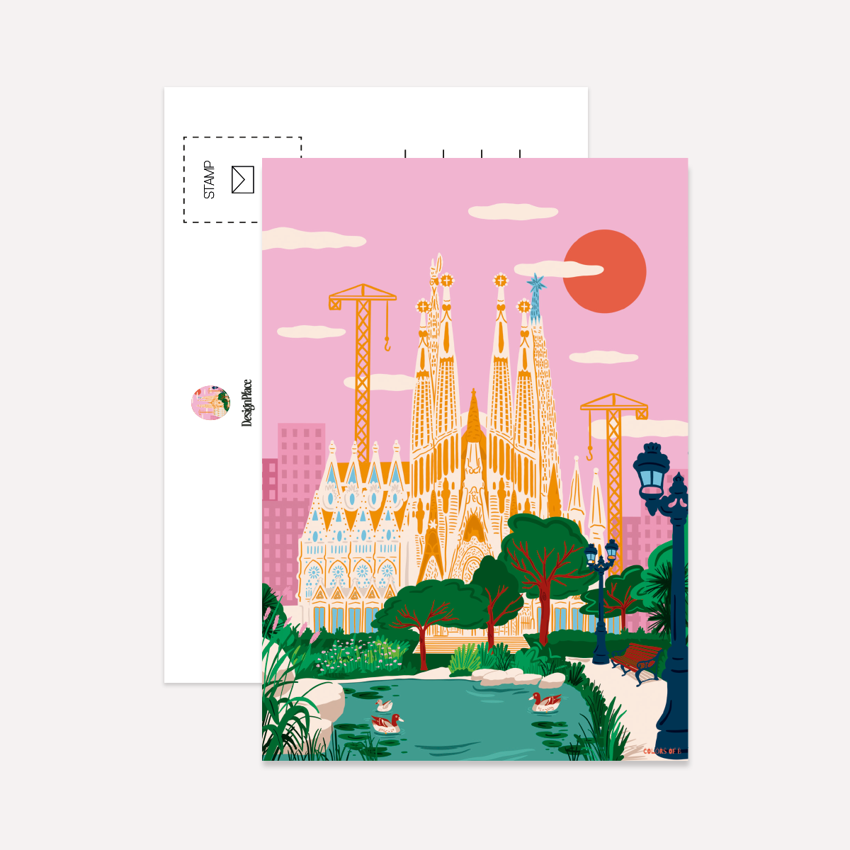 Barcelona by Colors of B Postcard Pack