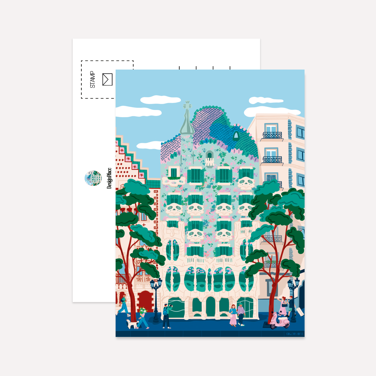 Barcelona by Colors of B Postcard Pack