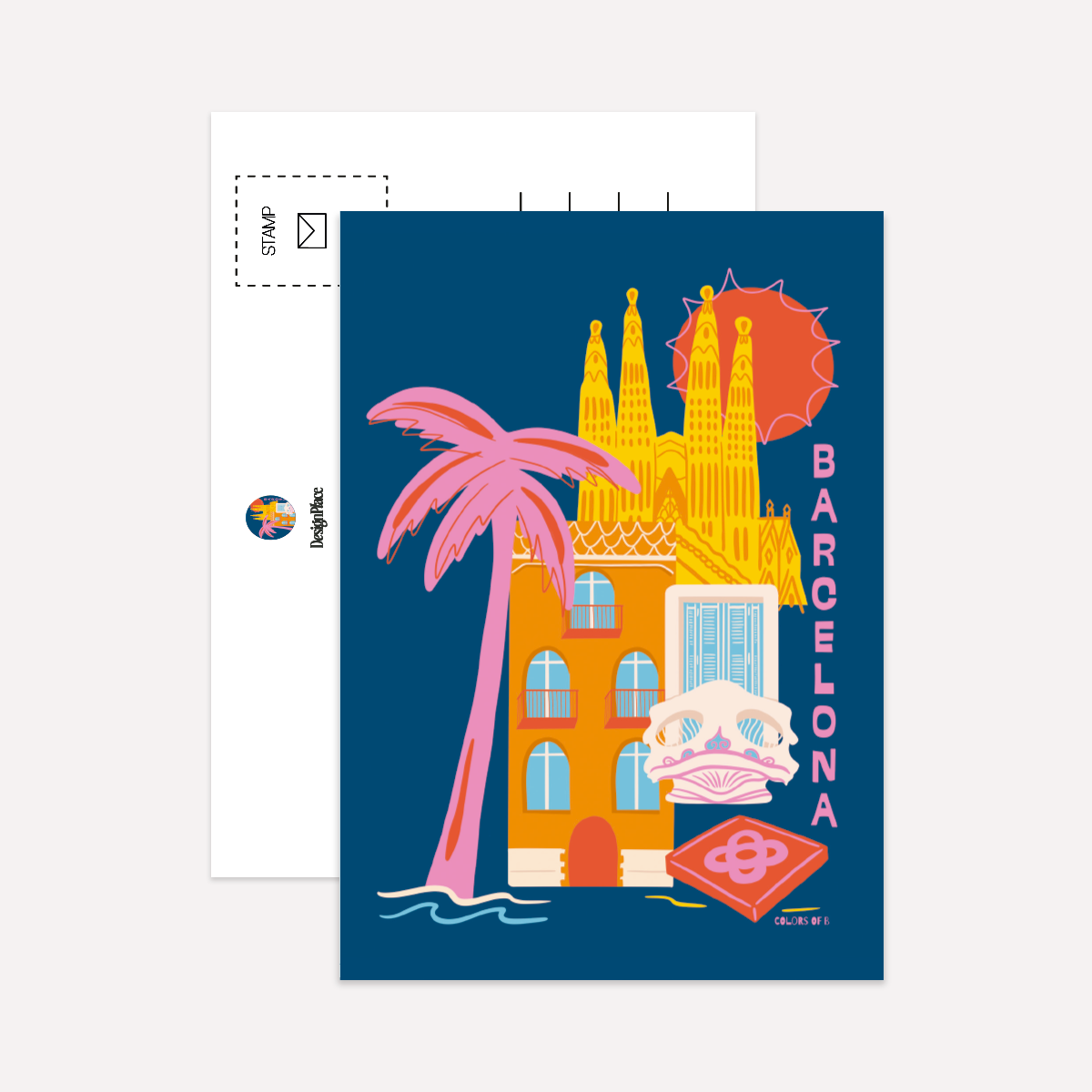Barcelona by Colors of B Postcard Pack