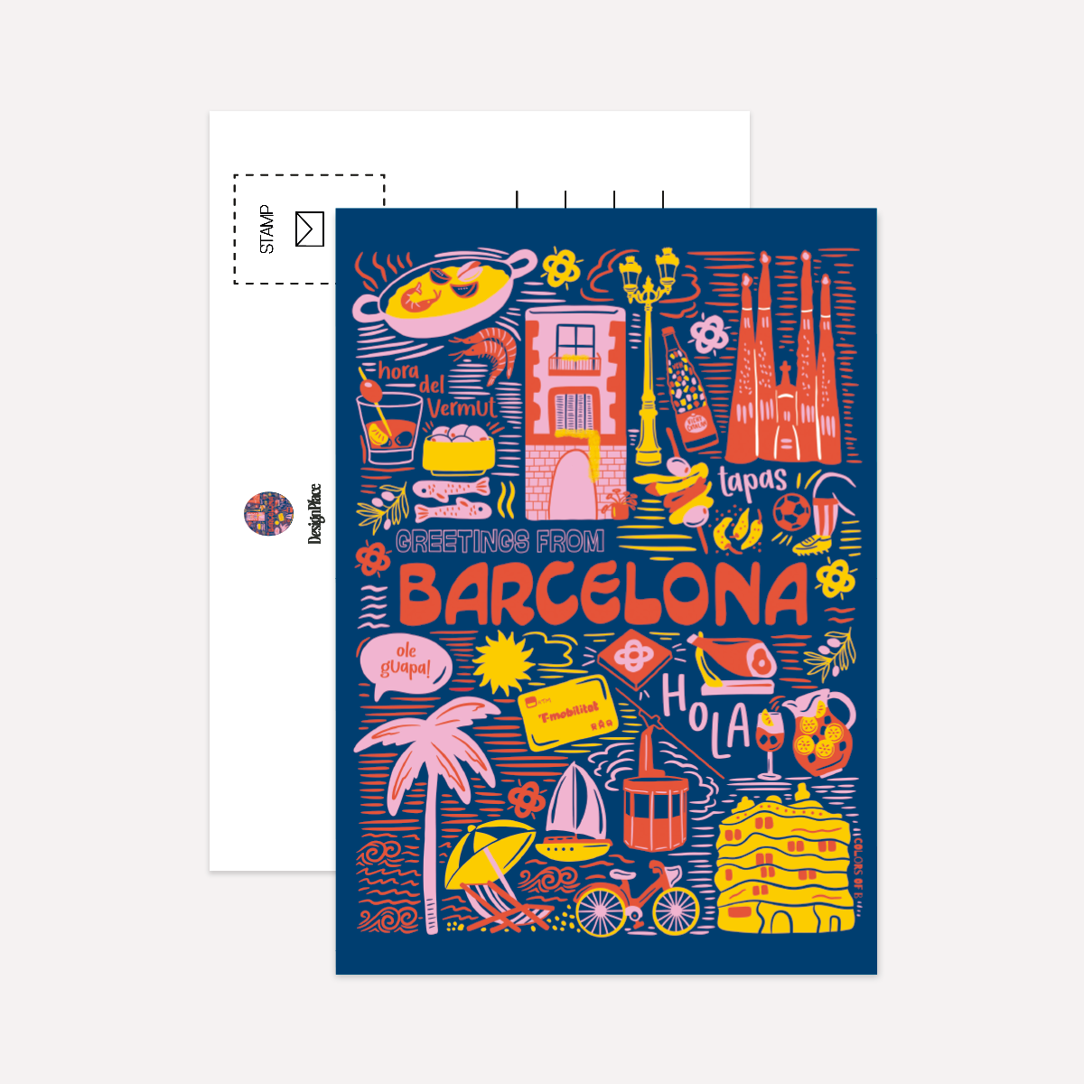 Barcelona by Colors of B Postcard Pack
