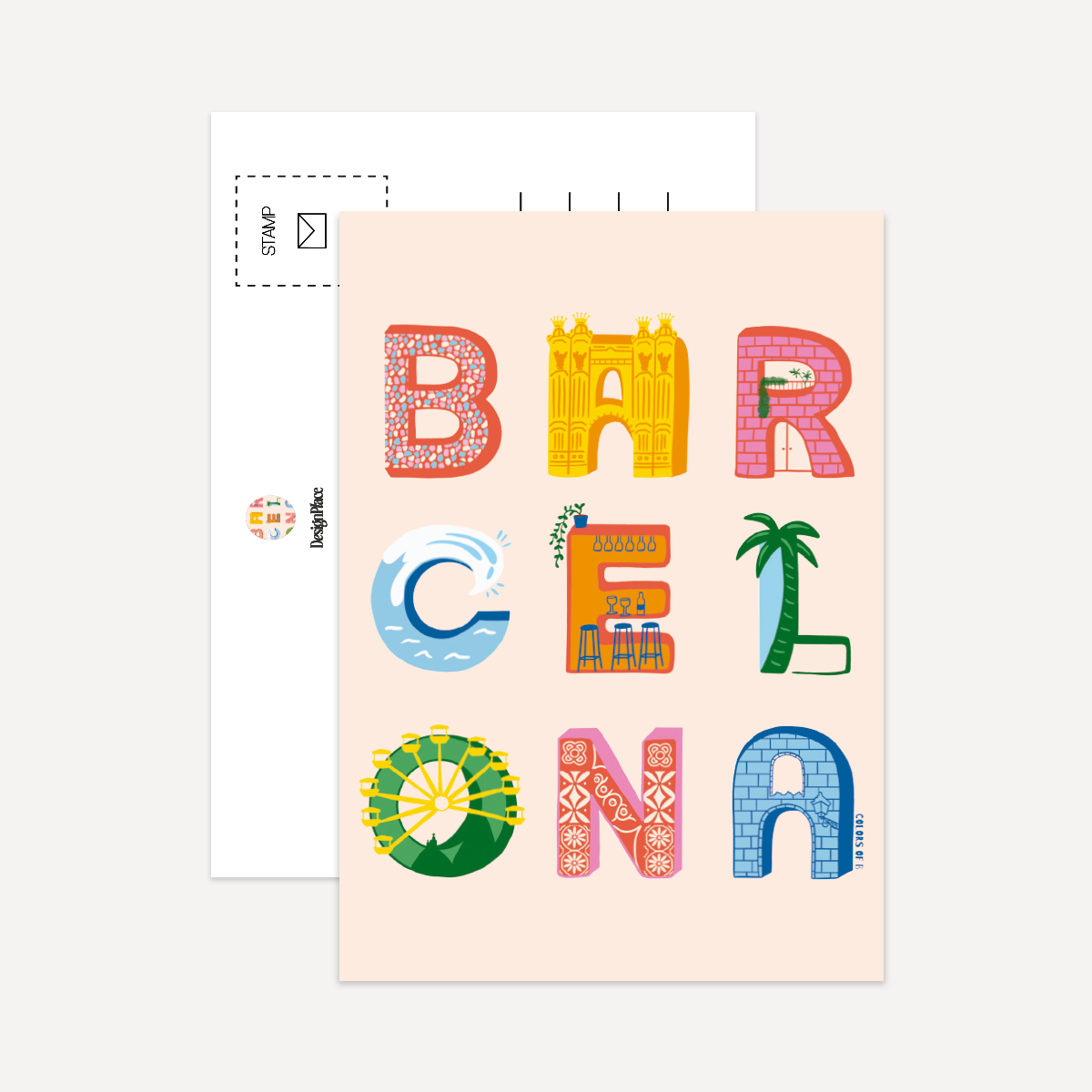 Barcelona by Colors of B Postcard Pack