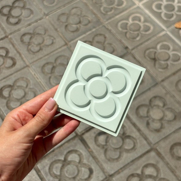 Mint Panot Cement Coaster